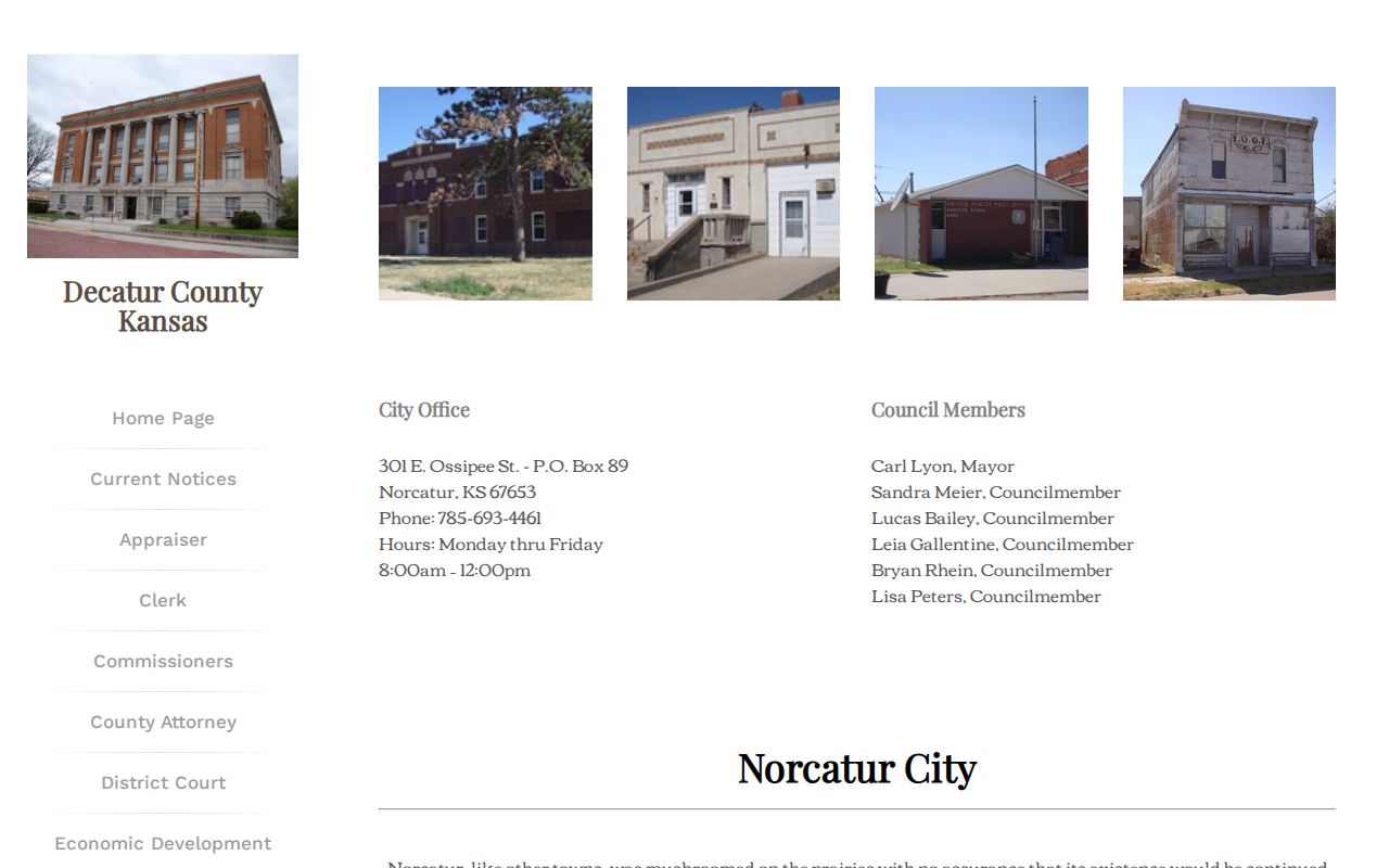 Norcatur court docket city office and history source