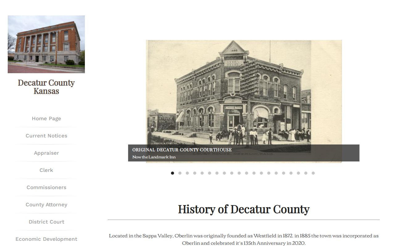Decatur County courthouse and local history connected to the modern docket trail